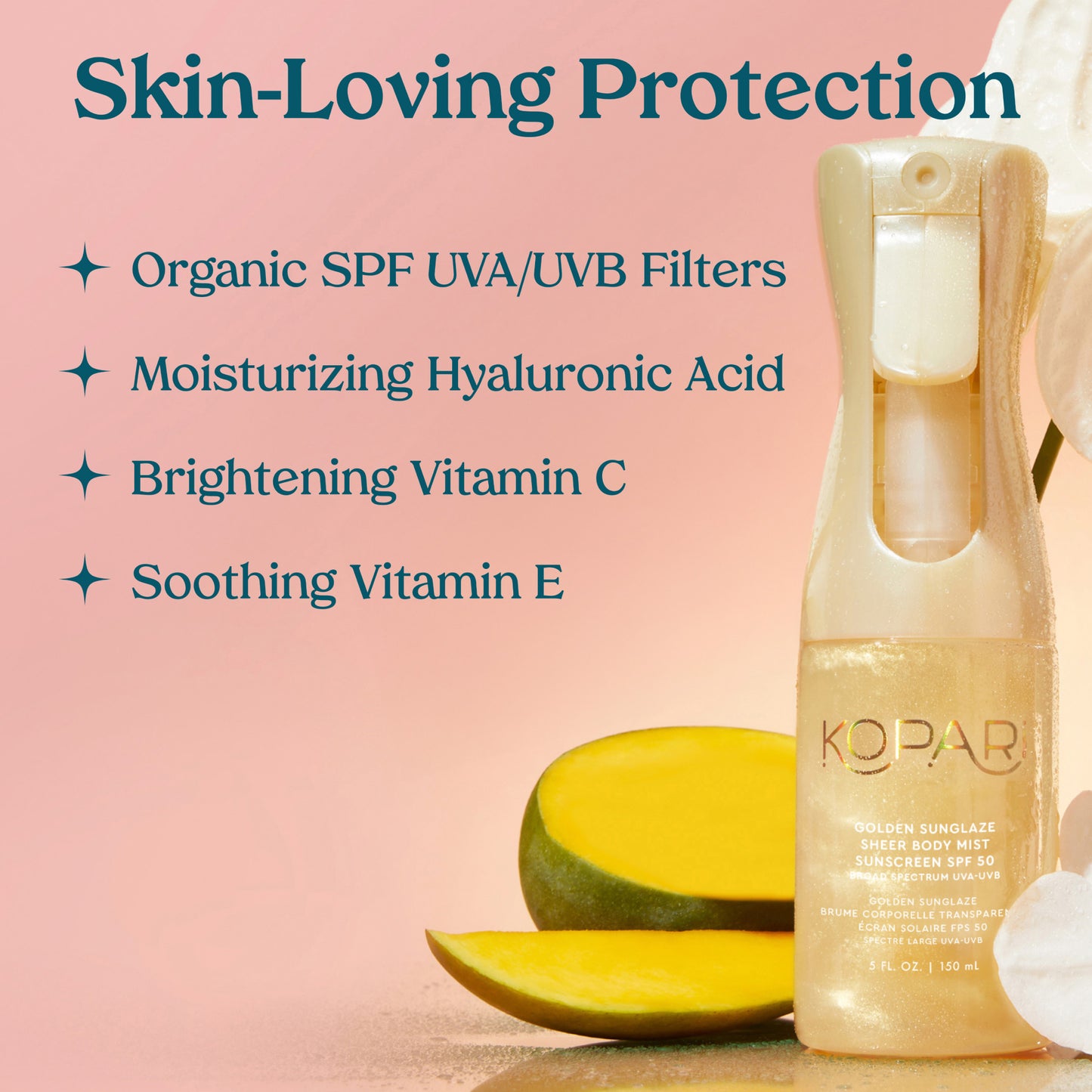 Golden Sunglaze Sheer Body Mist Sunscreen SPF 50