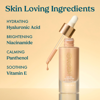 NEW! Sun Veil Illuminating Elixir Face Sunscreen SPF38