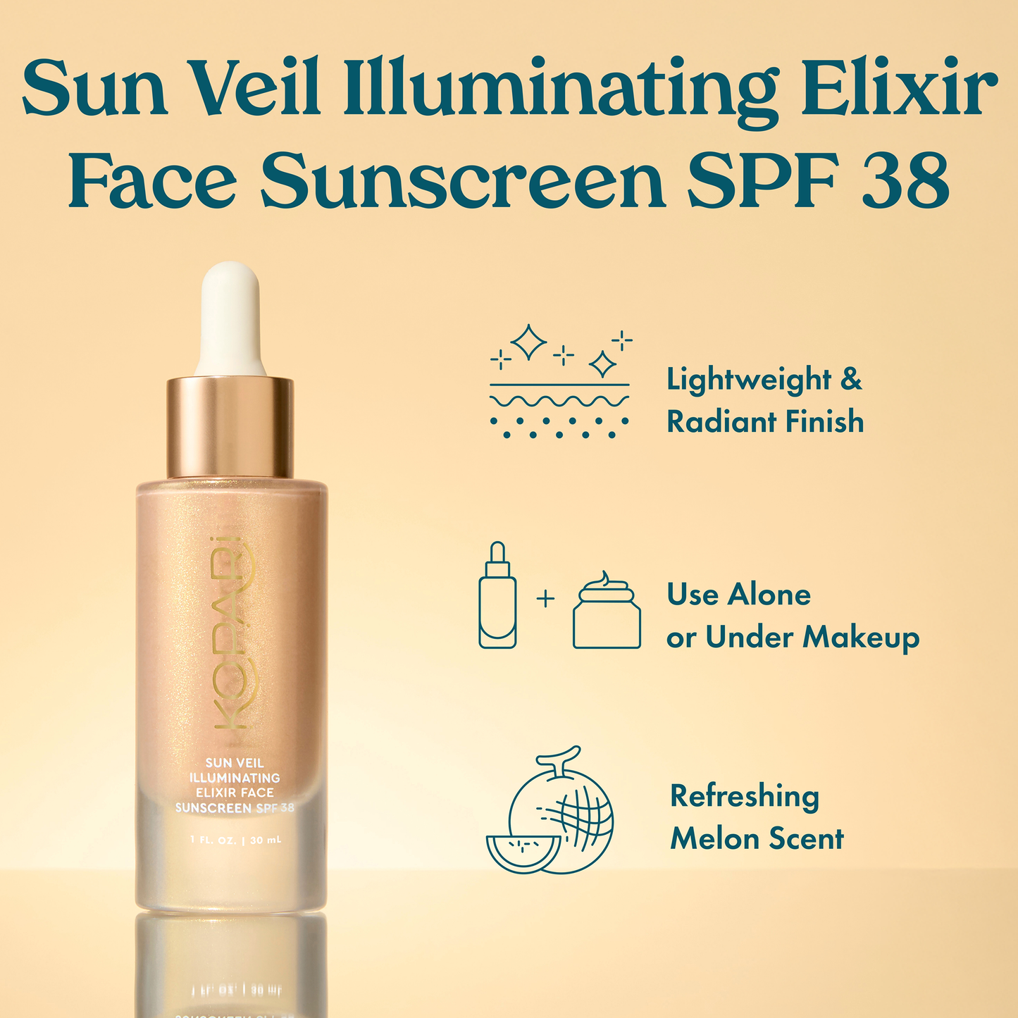 NEW! Sun Veil Illuminating Elixir Face Sunscreen SPF38