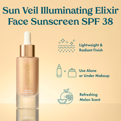 NEW! Sun Veil Illuminating Elixir Face Sunscreen SPF38