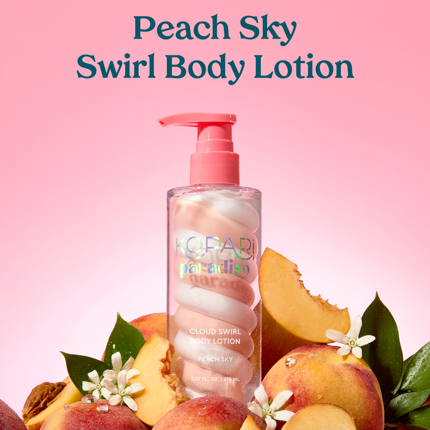 NEW! Paradiso Peach Sky Cloud Swirl Body Lotion