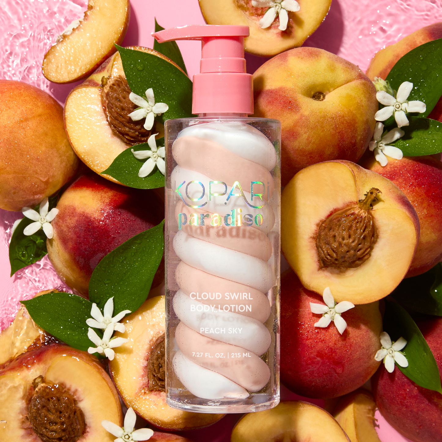 NEW! Paradiso Peach Sky Cloud Swirl Body Lotion