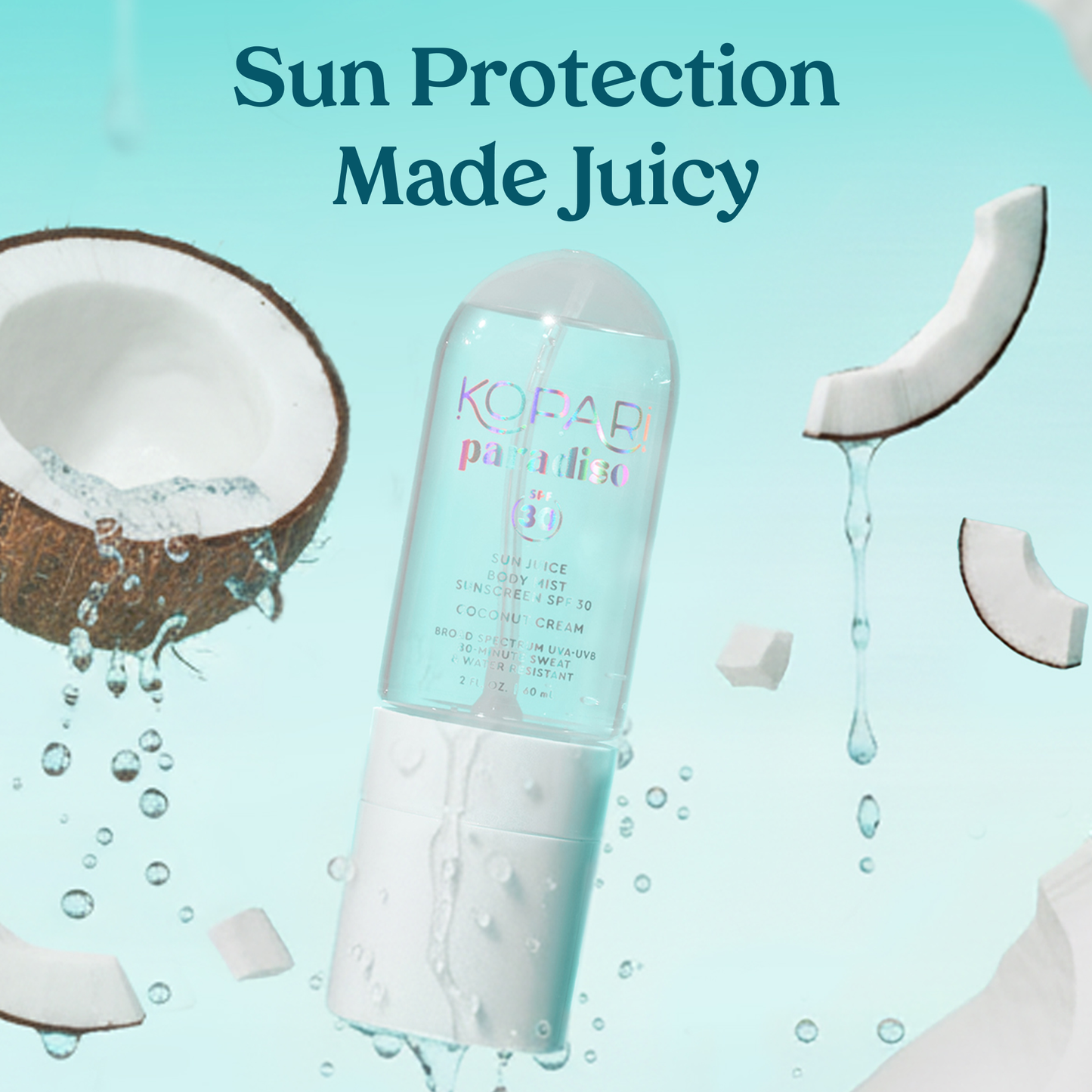 NEW! Paradiso Sun Juice Body Mist Sunscreen SPF30 - Coconut Cream