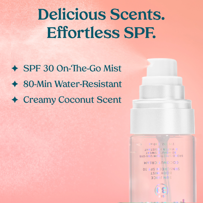 NEW! Paradiso Sun Juice Body Mist Sunscreen SPF30 - Coconut Cream