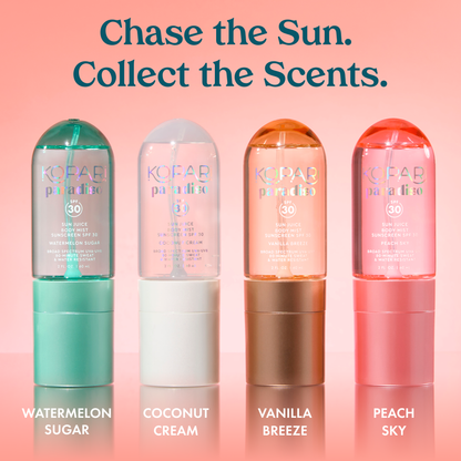 NEW! Paradiso Sun Juice Body Mist Sunscreen SPF30 - Coconut Cream