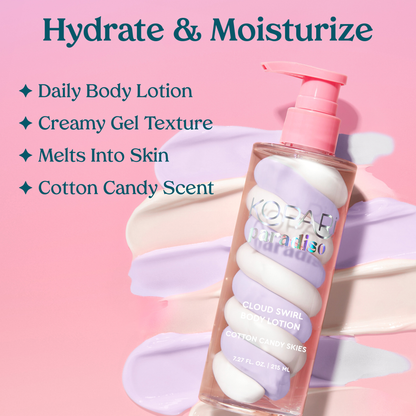 LIMITED EDITION! Paradiso Cotton Candy Skies Cloud Swirl Body Lotion