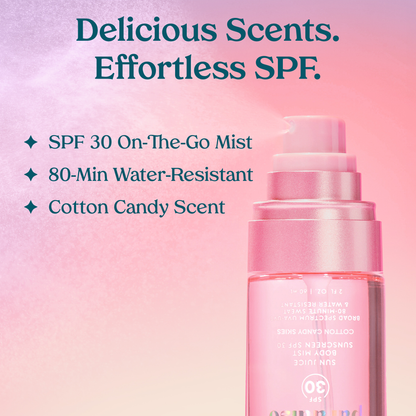 LIMITED EDITION! Paradiso Sun Juice Body Mist Sunscreen SPF30 - Cotton Candy Skies