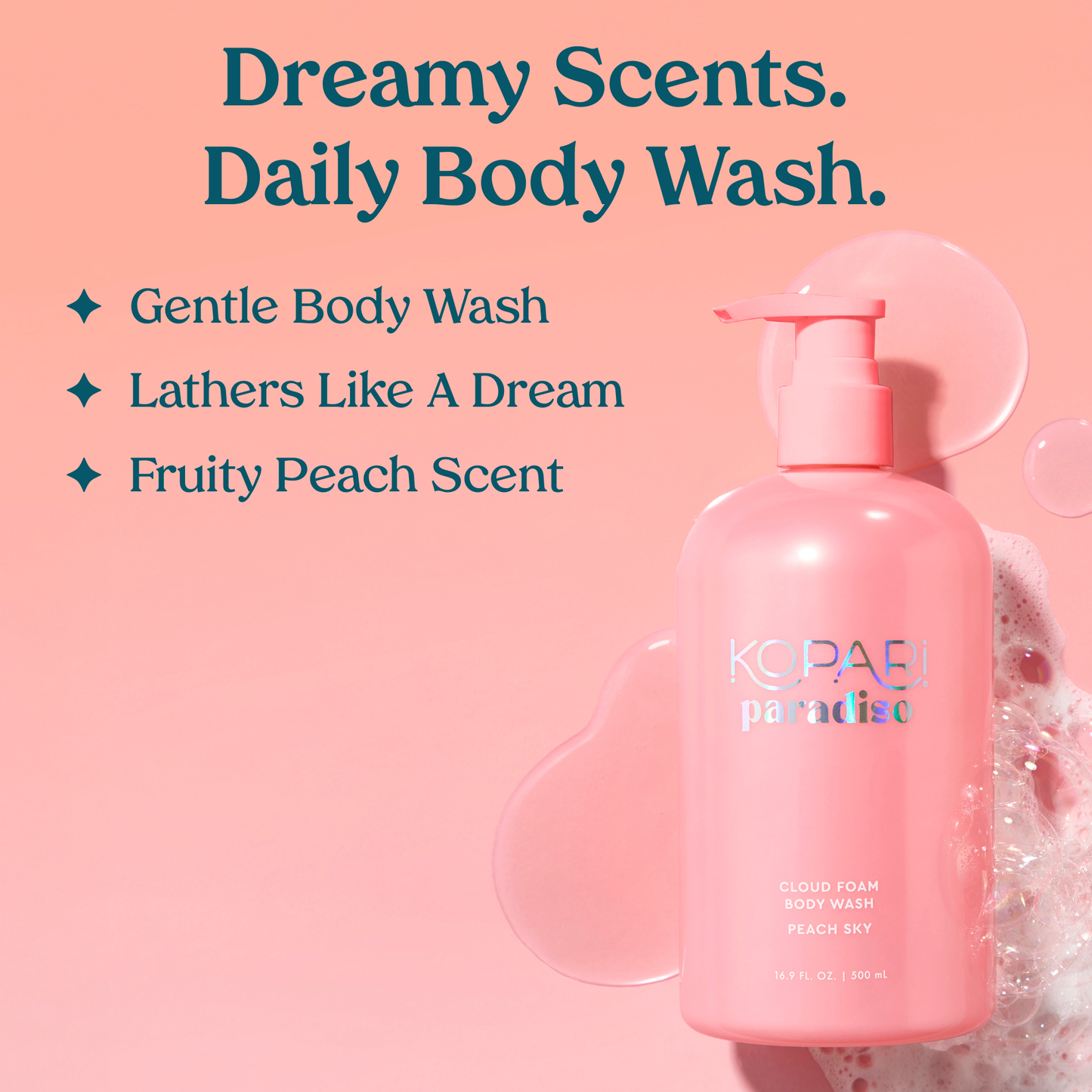 NEW! Paradiso Cloud Foam Body Wash - Peach Sky
