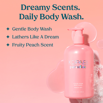 NEW! Paradiso Cloud Foam Body Wash - Peach Sky
