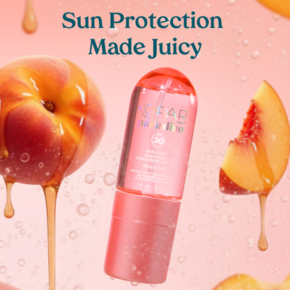 NEW! Paradiso Sun Juice Body Mist Sunscreen SPF30 - Peach Sky