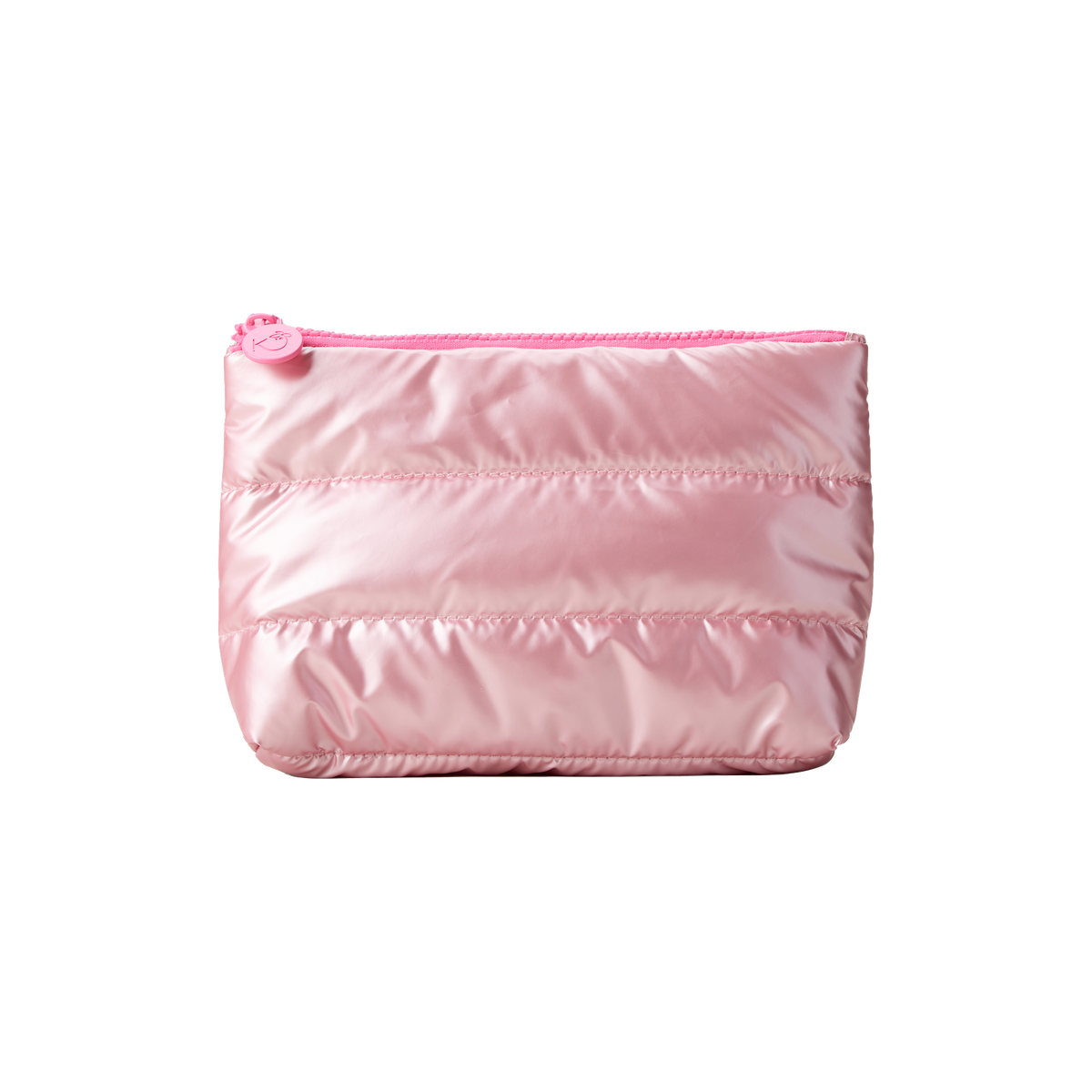 Kopari Pink Metallic Puffer Pouch