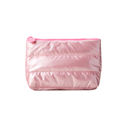 Kopari Pink Metallic Puffer Pouch
