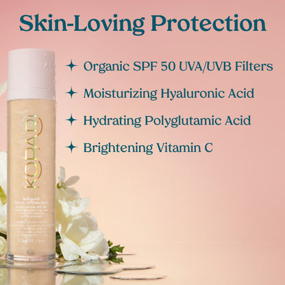 Sunglaze Sheer Setting Mist Sunscreen SPF 50