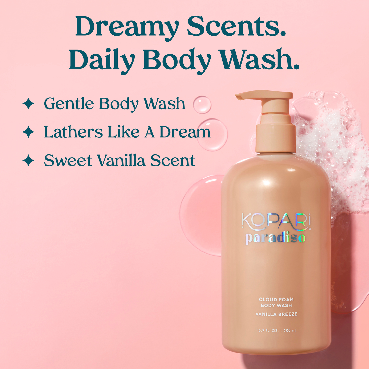 NEW! Paradiso Cloud Foam Body Wash - Vanilla Breeze