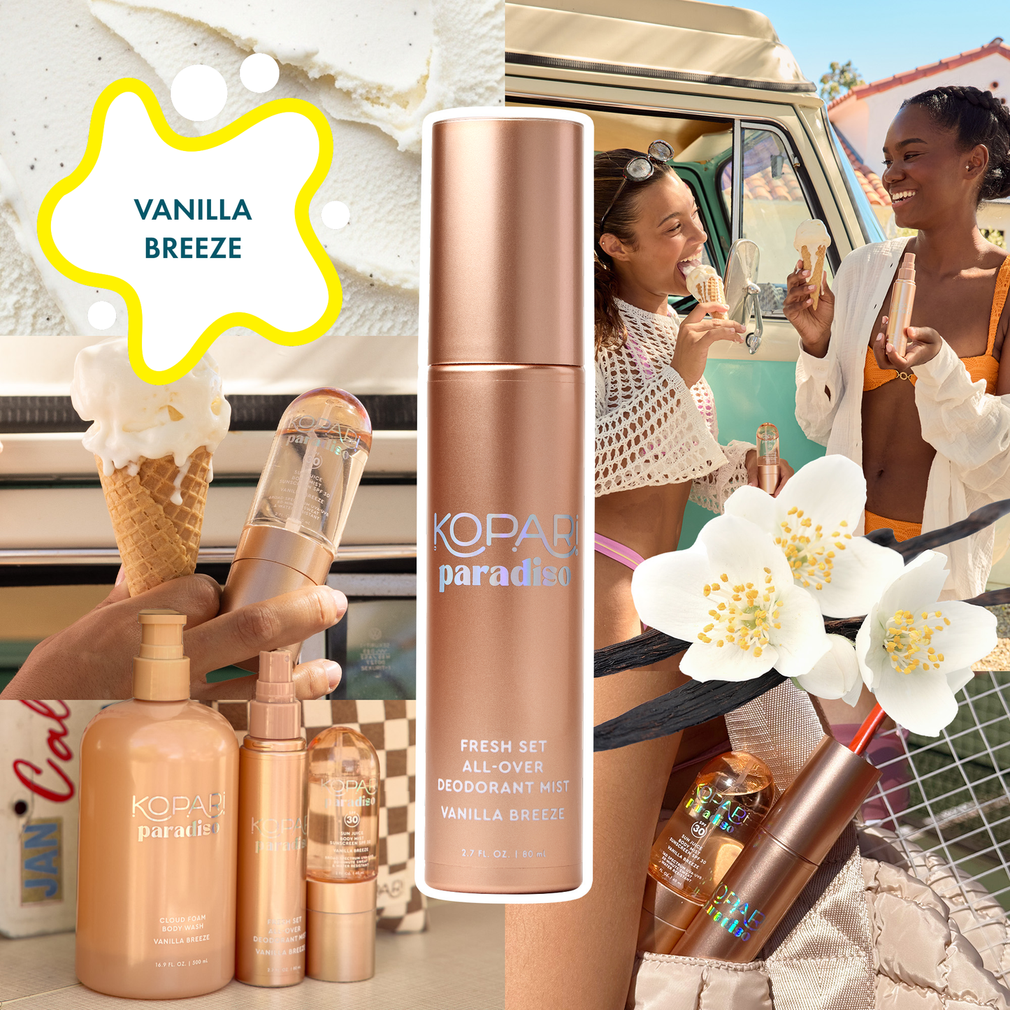 NEW! Paradiso Fresh Set All-Over Deodorant Mist - Vanilla Breeze