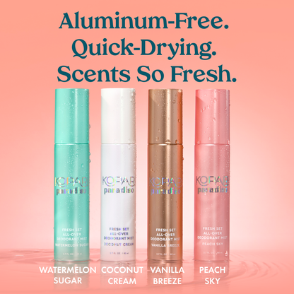 NEW! Paradiso Fresh Set All-Over Deodorant Mist - Vanilla Breeze